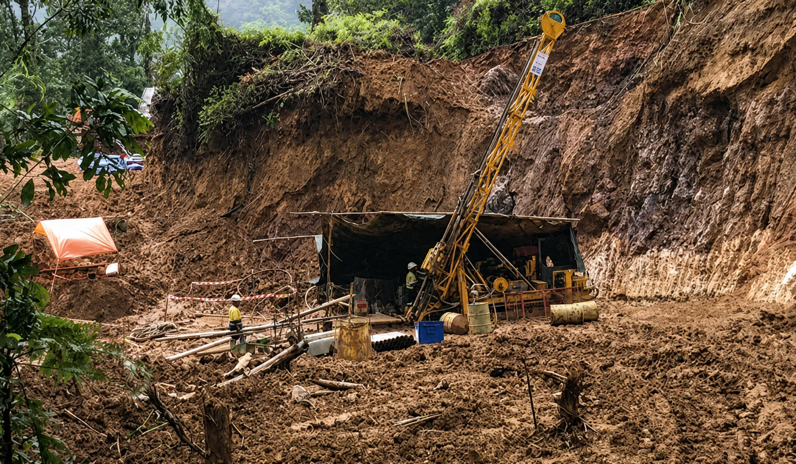 Drilling operations at the Mt Nakru project